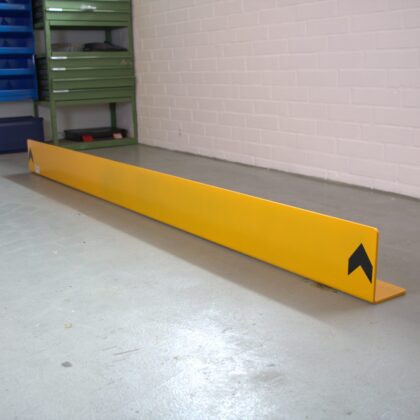 Pallestop 2 meter. Pulverlakeret sikkerhedsgul