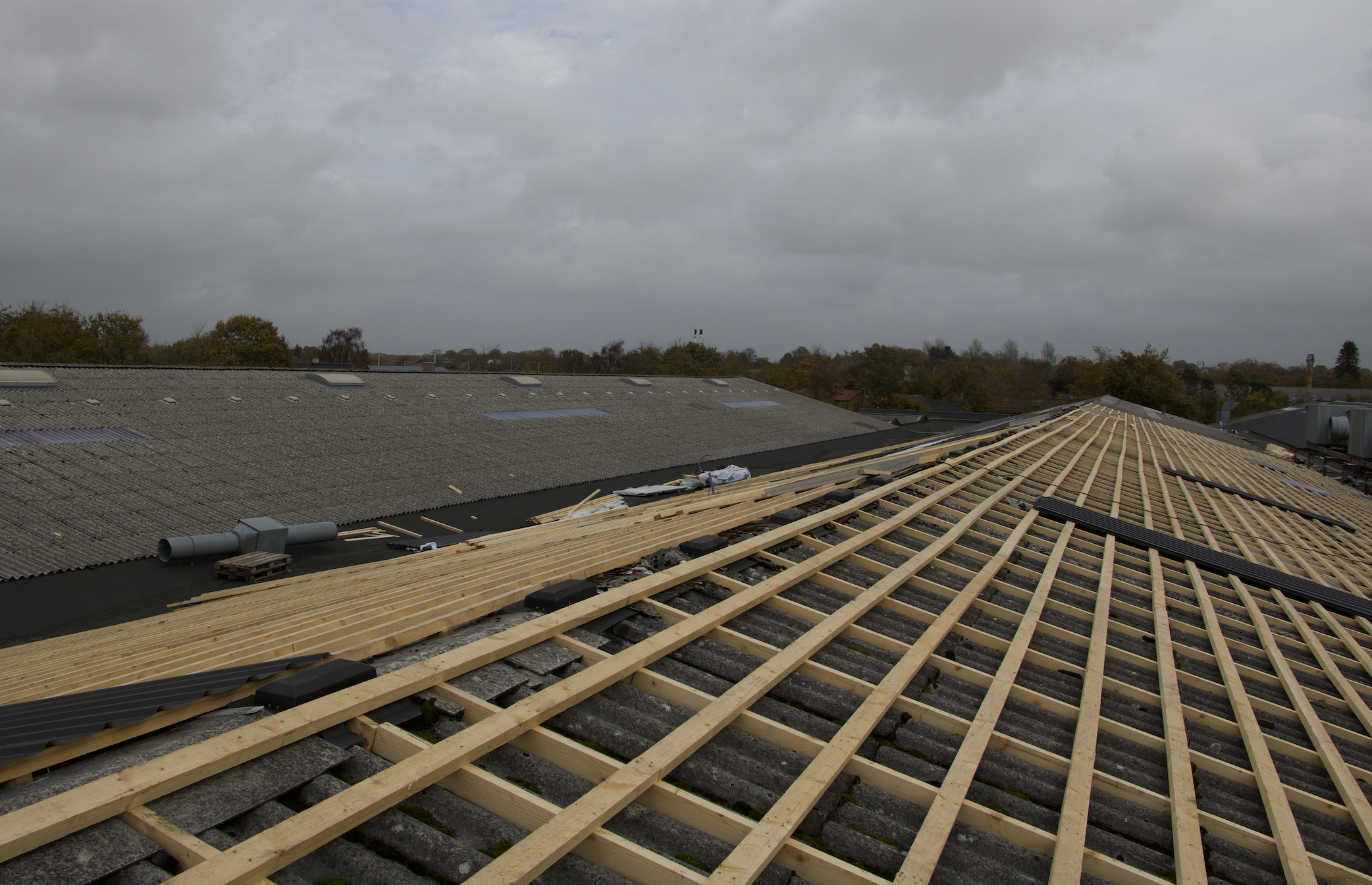 Udsigt ud over taget - tagprojekt